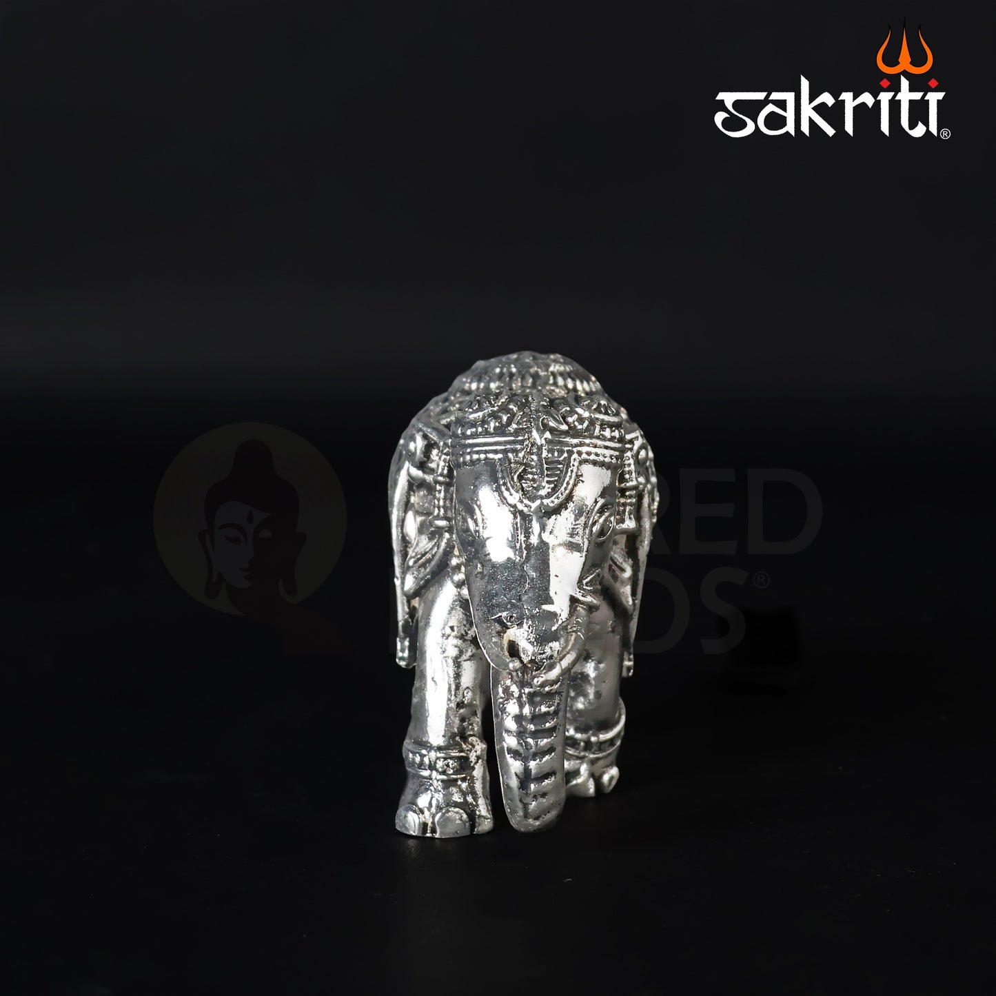 Brass Elephant Statue – 2.4 Inch Height | Silver Polish | Vastu Decorative Elephant for Home & Office Decor