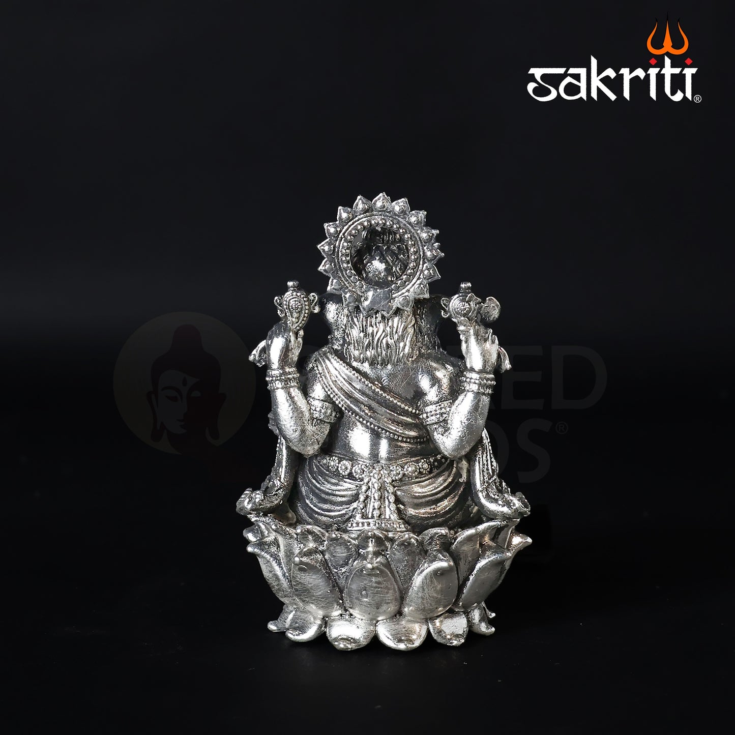 Brass Ganesha Idol – 3.4 Inch Height | Silver Polish | Lord Ganapati Statue for Ganesh Chaturthi & Spiritual Gifting