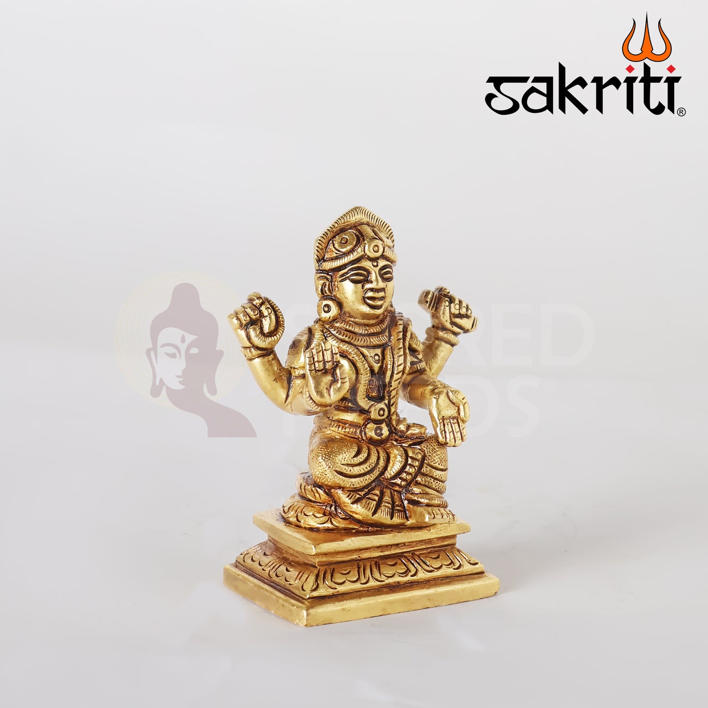 Brass Balambika Idol – 3 Inch Height | Silver Polish | Divine Child Goddess Statue for Pooja & Gifting