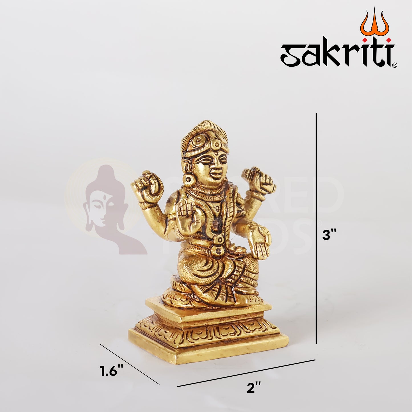 Brass Balambika Idol – 3 Inch Height | Silver Polish | Divine Child Goddess Statue for Pooja & Gifting