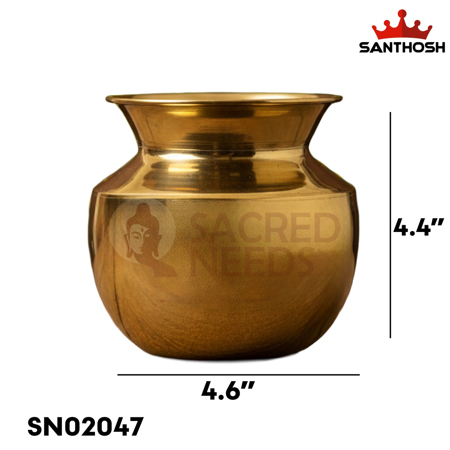 Brass Tirupur Chambu – 4.6 Inch Length | Traditional Brass Pot for Pooja, Abhishekam & Temple Use