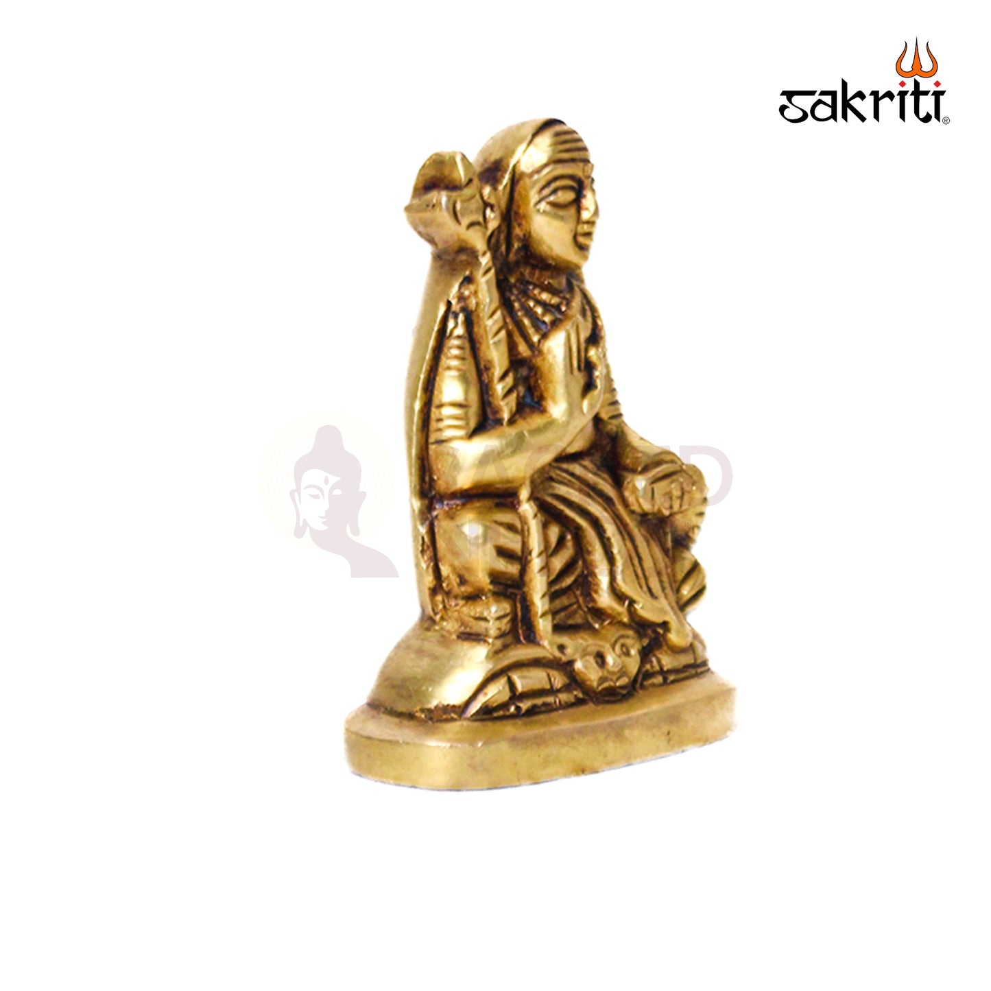 Brass Adi Shankaracharya Idol – 2.3 Inch Height | Spiritual Guru Statue for Pooja Room & Home Decor
