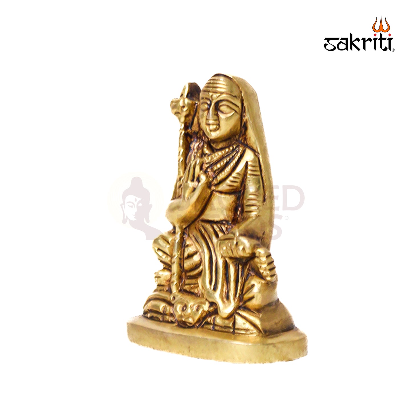 Brass Adi Shankaracharya Idol – 2.3 Inch Height | Spiritual Guru Statue for Pooja Room & Home Decor