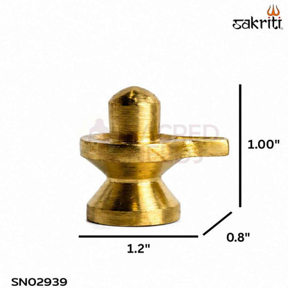 Brass Baby Shiva Lingam – 1 Inch (2.5 cm) Height | Small Brass Shivling for Pooja Room, Home Temple & Daily Worship