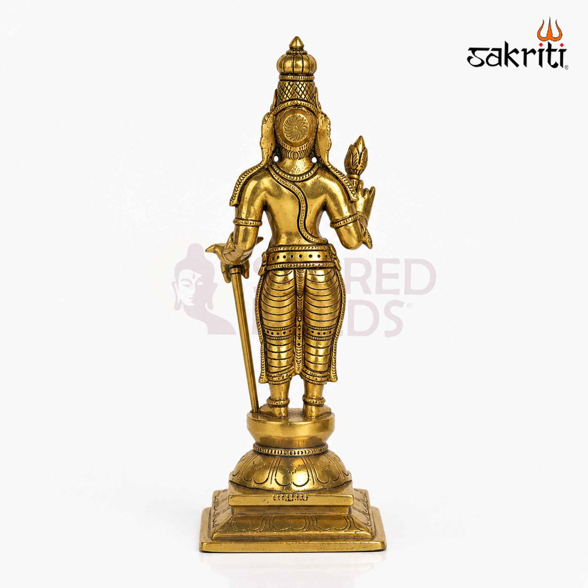 Brass Naalvar Idol Set with Yellow Antique Finish – 10 Inch Traditional Devotional Figures for Home Pooja