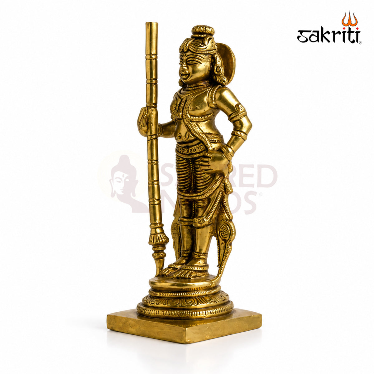 Brass Udupi Krishna Idol in yellow antique finish