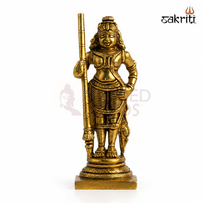 Brass Udupi Krishna Idol in yellow antique finish