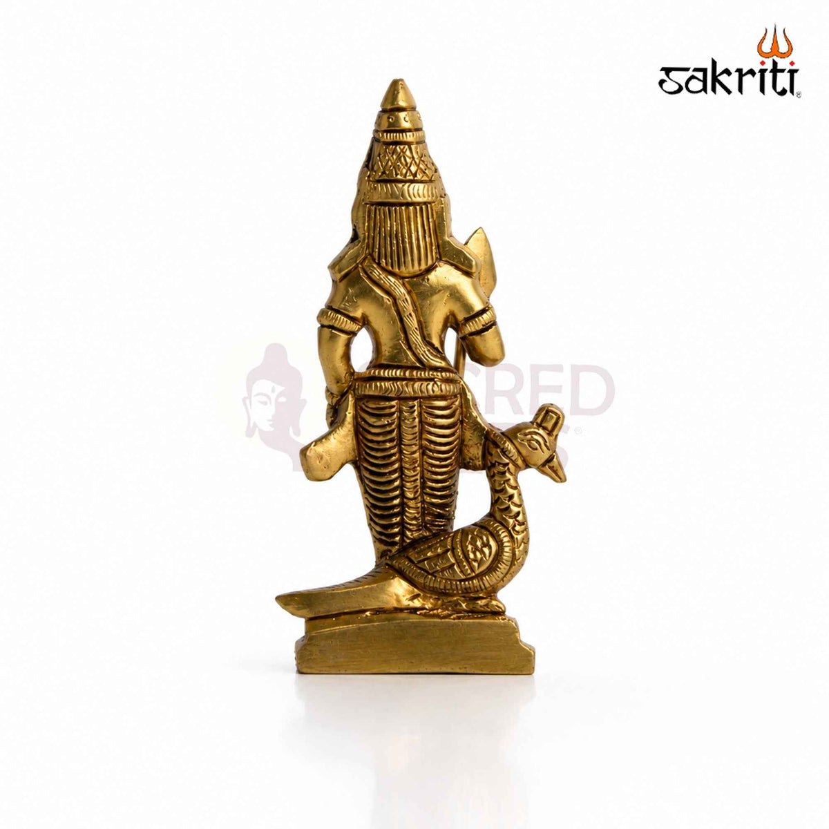 Brass Murugan Idol with Yellow Antique Finish – 4.3 Inch Devotional Statue for a Compact Home Pooja Space